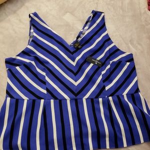 New! Nice stripes blouse 3X